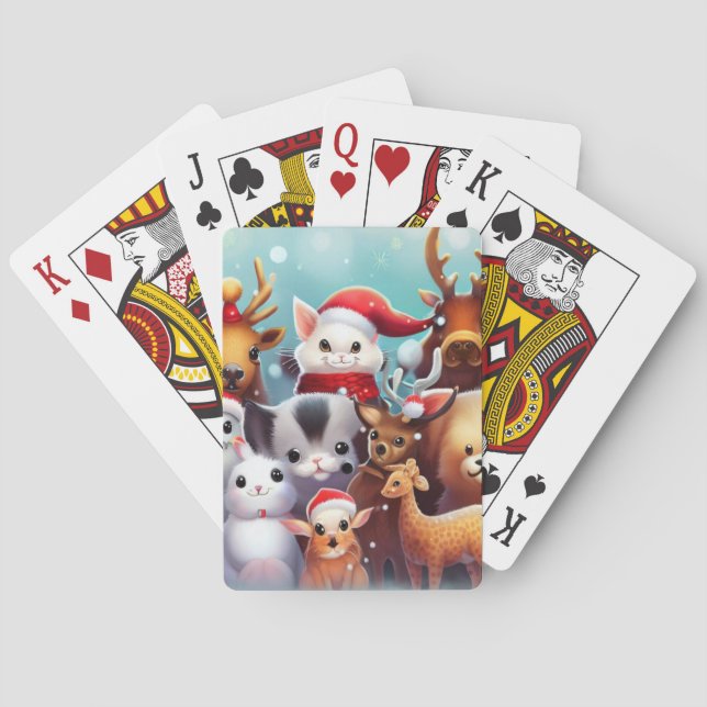 Baraja De Cartas Navidades Animales (2) (Reverso)