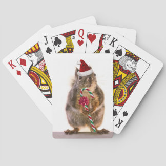 Baraja De Cartas Navidades ardilla con candy cane