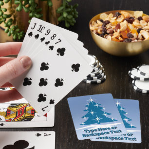 Baraja De Cartas Navidades azules jugando tarjetas personalizadas