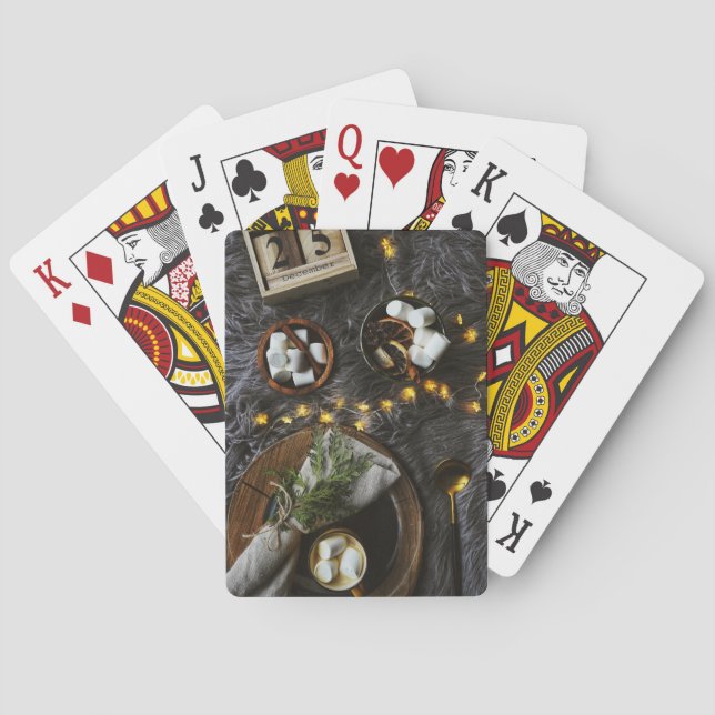 Baraja De Cartas Navidades Buenos días chocolate caliente y malvavi (Reverso)