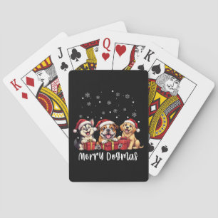 Baraja De Cartas Navidades Cachorros Perros Merry Dogmas