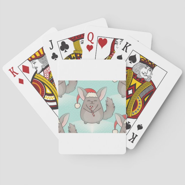 Baraja De Cartas navidades chinchillas (Reverso)