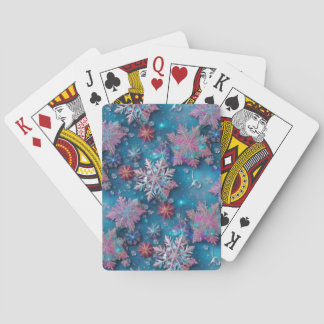 Baraja De Cartas Navidades con copos de nieve