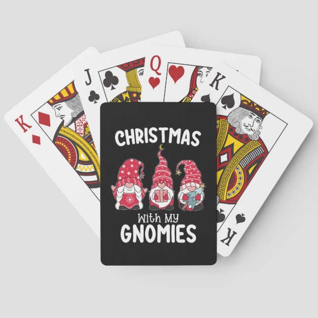 Baraja De Cartas Navidades Con Mi Gnome De Vacaciones De Gnomies (Reverso)