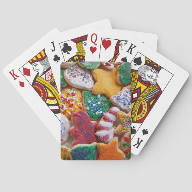 Baraja De Cartas Navidades Cookies En Coloridas Vacaciones (Reverso)