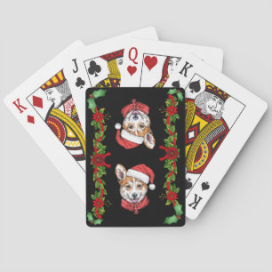 Baraja De Cartas Navidades Corgi Santa