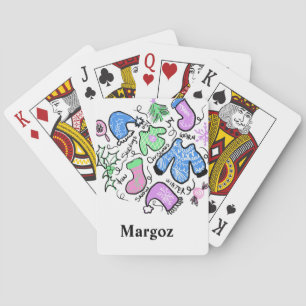 Baraja De Cartas Navidades Cuidadosos Doodles Rigurosos Patrón de S