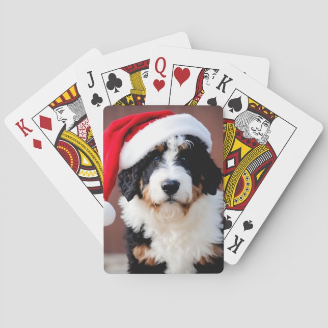 Baraja De Cartas Navidades de Bernedoodle (Reverso)