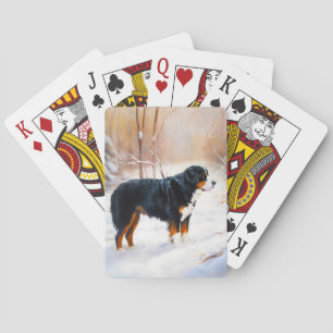 Baraja De Cartas Navidades de Bernese Mountain Let It Snow