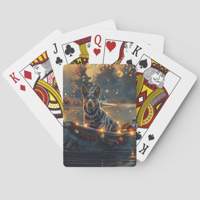 Baraja De Cartas Navidades de Blue Heeler (Reverso)