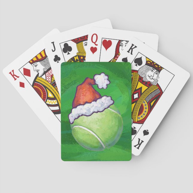 Baraja De Cartas Navidades de bolas de tenis Green (Reverso)