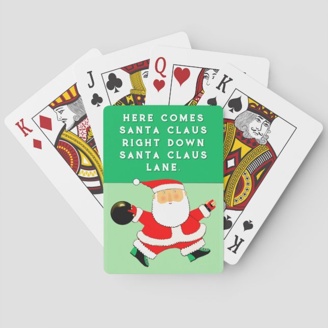 Baraja De Cartas Navidades de boliche (Reverso)
