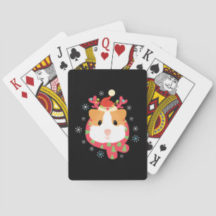 Baraja De Cartas Navidades de cerdo de Guinea reno
