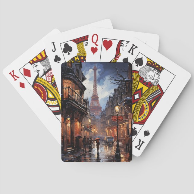 Baraja De Cartas Navidades De Compras En París (Reverso)