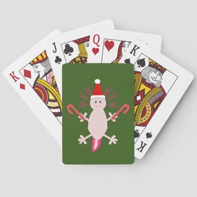 Baraja De Cartas Navidades de Cute Axolotl (Reverso)