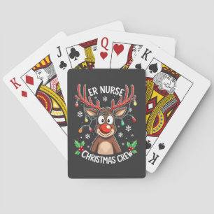 Baraja De Cartas NAVIDADES de enfermería de la tripulación Enfermer