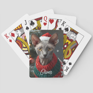 Baraja De Cartas Navidades de gatos rex de cornualles festivos pers