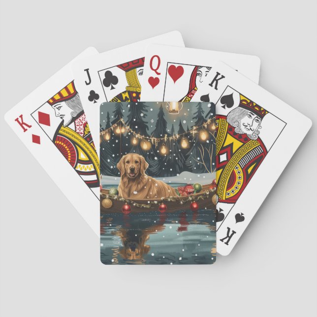 Baraja De Cartas Navidades de Golden Retriever (Reverso)