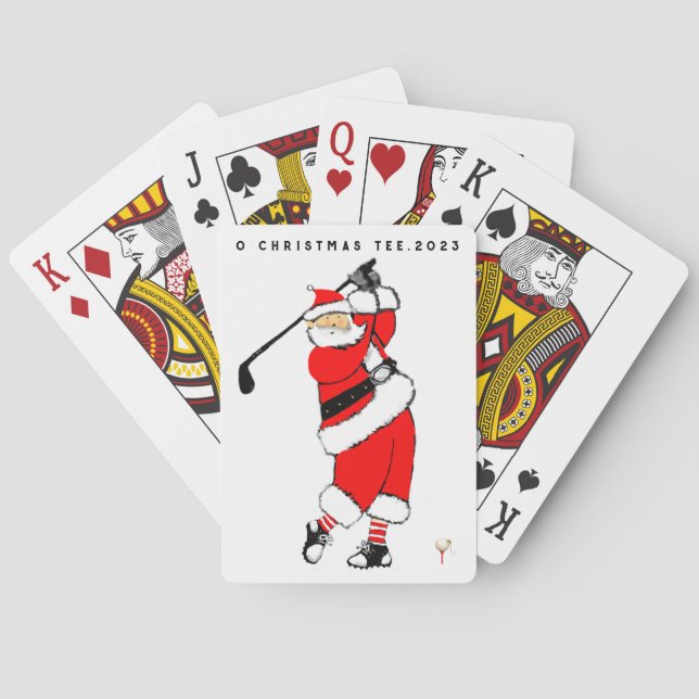 Baraja De Cartas Navidades de golf Stocking Stuffer (Reverso)