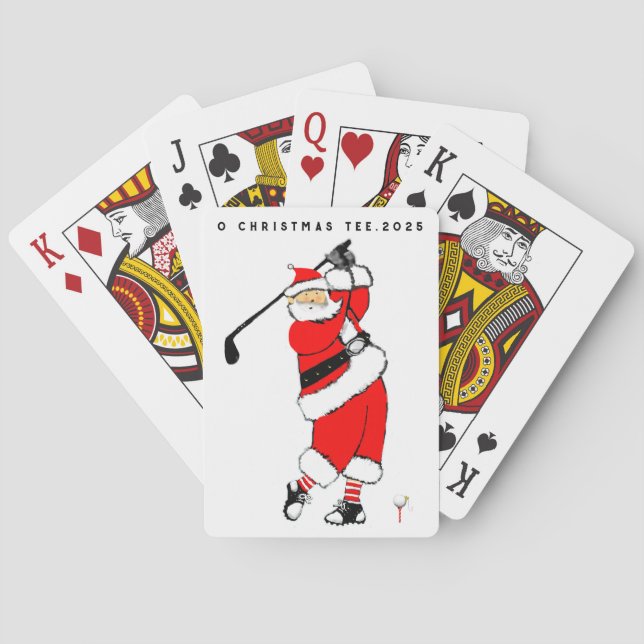 Baraja De Cartas Navidades de golf Stocking Stuffer (Reverso)