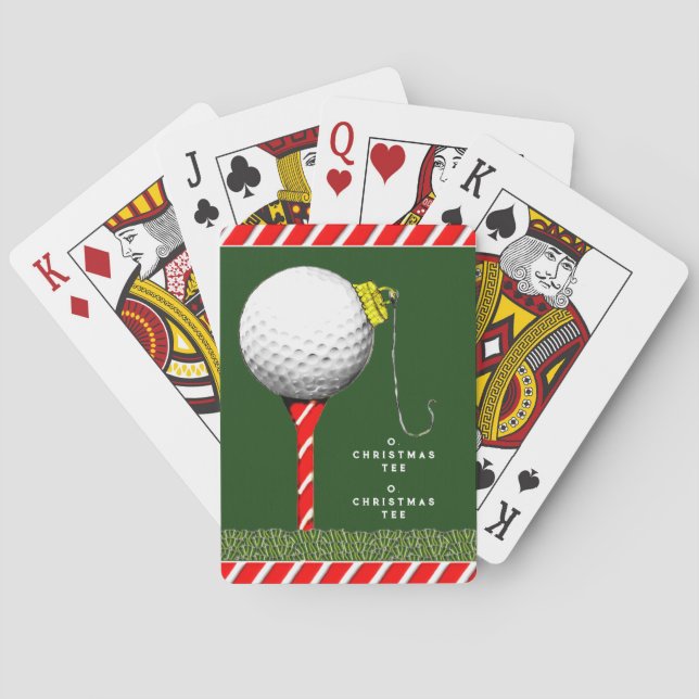 Baraja De Cartas Navidades de golf Stocking Stuffer (Reverso)