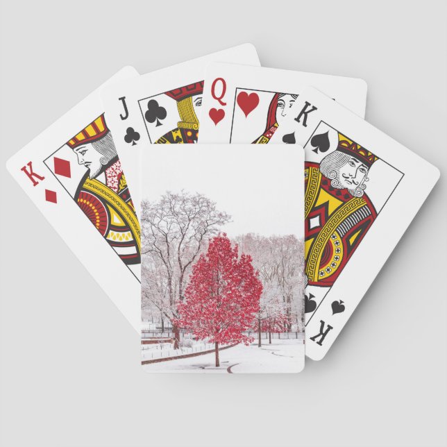 Baraja De Cartas navidades de invierno 89 (Reverso)