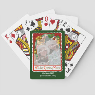 Baraja De Cartas Navidades de Jingle Bells desean marco de foto adi