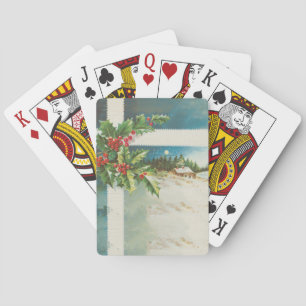 Baraja De Cartas Navidades de la escena Holly Snow Winter