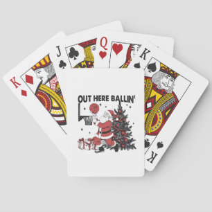 Baraja De Cartas Navidades de navidad deportiva de baloncesto