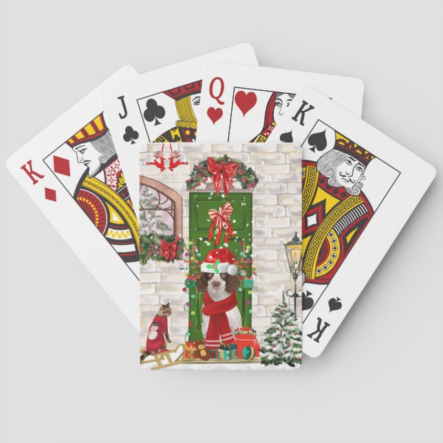Baraja De Cartas Navidades de Perro Español de Springer Inglés (Reverso)