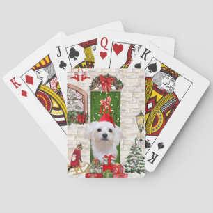 Baraja De Cartas Navidades de perros malteses