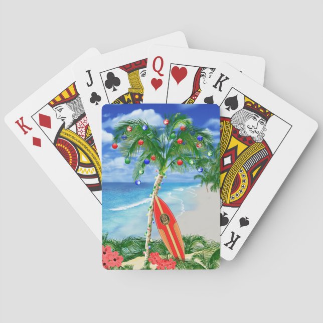 Baraja De Cartas Navidades de playa (Reverso)