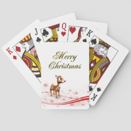 Baraja De Cartas Navidades de renos de Personalizado lindo