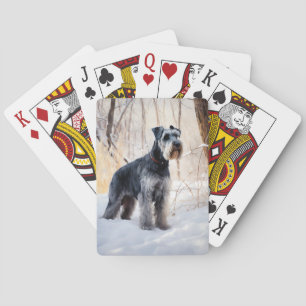 Baraja De Cartas Navidades de Schnauzer Let It Snow