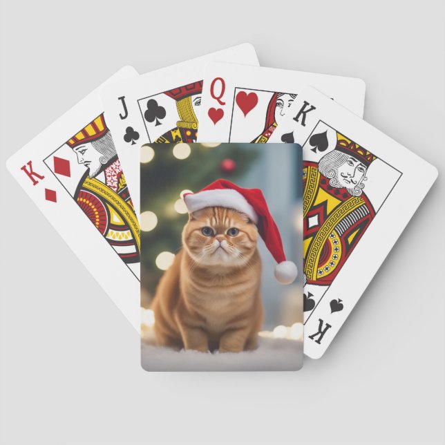 Baraja De Cartas Navidades de Shorthair exóticos (Reverso)