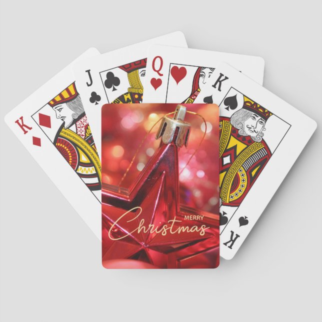 Baraja De Cartas Navidades de Star Ornament (Reverso)