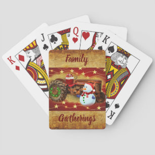Baraja De Cartas Navidades de Tractores Rojos de Frosty
