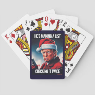 Baraja De Cartas Navidades de Trump juegan a tarjetas de divertida