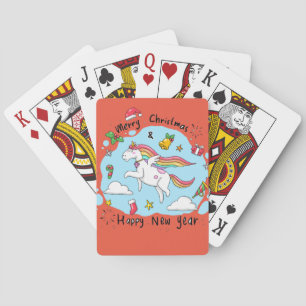 Baraja De Cartas Navidades de Unicornio