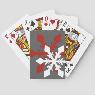 Baraja De Cartas Navidades de vacaciones Snowflake