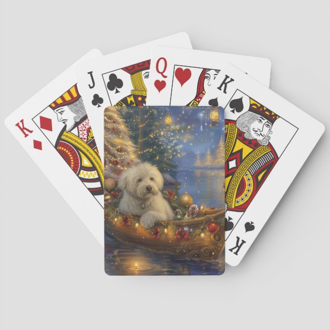 Baraja De Cartas Navidades del Coton De Tulear: Viaje festivo (Reverso)
