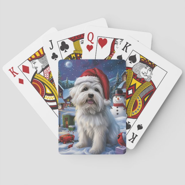 Baraja De Cartas Navidades del Coton De Tulear Winter Wonderland (Reverso)