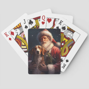 Baraja De Cartas Navidades del Foxhound Santa Claus en inglés