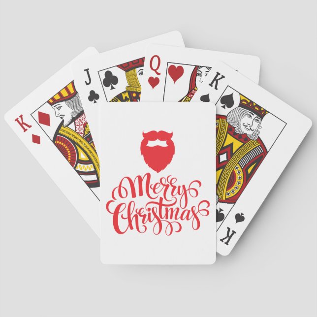 Baraja De Cartas Navidades diseñan barba Santa (Reverso)