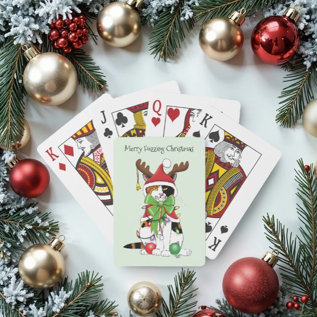 Baraja De Cartas Navidades divertidos Calico Cat (Subido por el creador)