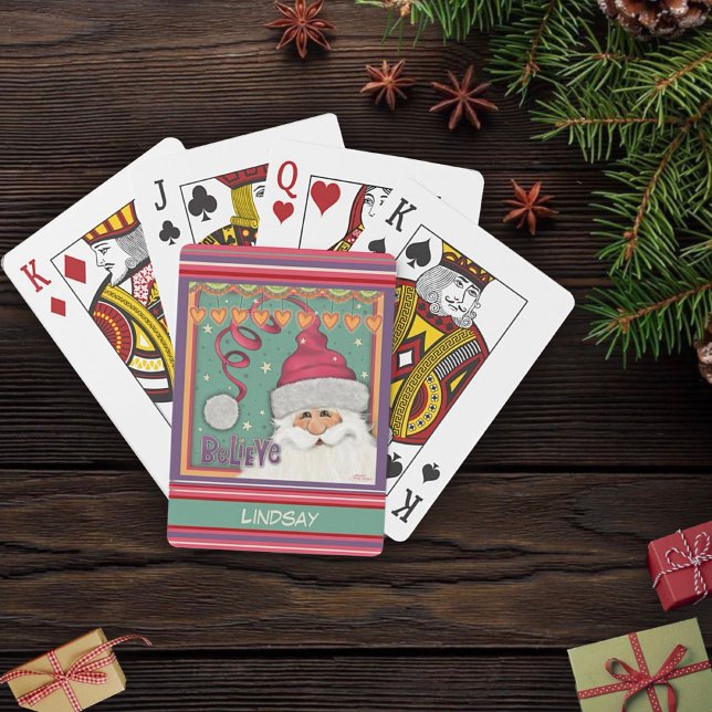 Baraja De Cartas Navidades divertidos Nombre personalizado Santa In (Subido por el creador)