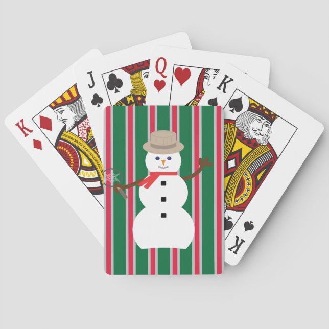 Baraja De Cartas Navidades divertidos y entusiastas Detective Snowm (Reverso)