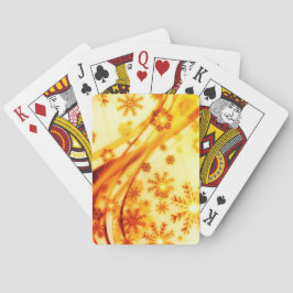 Baraja De Cartas Navidades dorados copos de nieve
