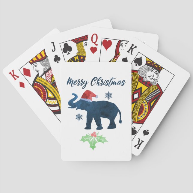 Baraja De Cartas Navidades elefantes (Reverso)