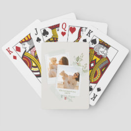 Baraja De Cartas Navidades Elegante álbum de fotos botánicas festiv